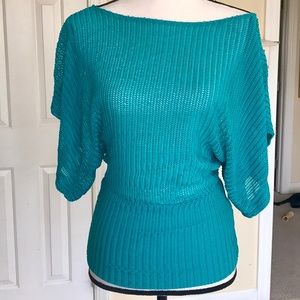 NWOT TURQUOISE POETRY CROCHET TOP